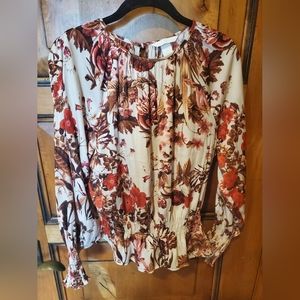 H&M formal floral blouse